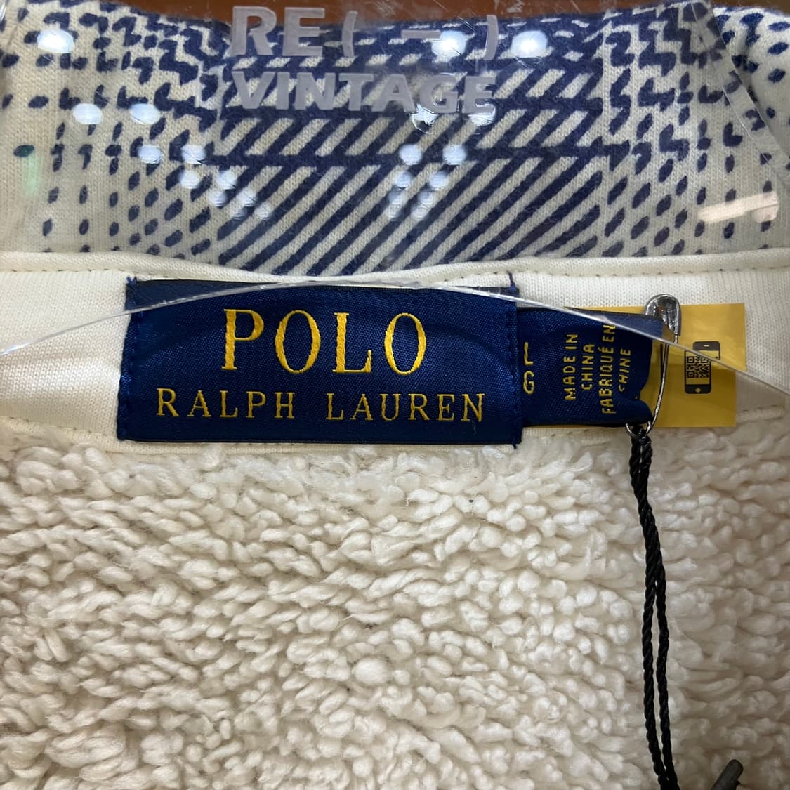 폴로 랄프로렌 블루체크 플래드 플리스 양털 자켓 L 상품이미지2