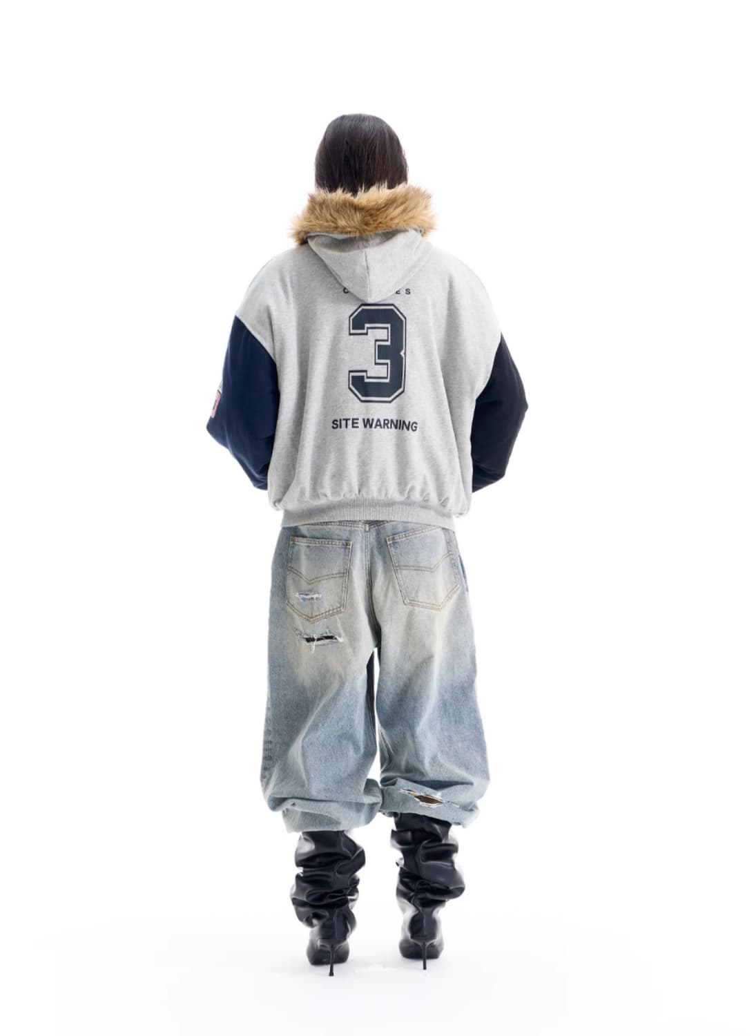 Maverick Logo Fleece Fur Hooded Jacket 상품이미지3