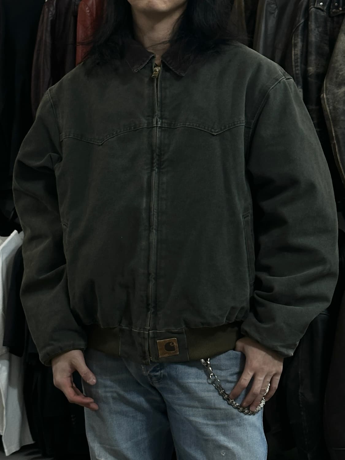 00's OG 칼하트 J14 산타페 칼하트 디트로이트 모스그린 상품이미지10