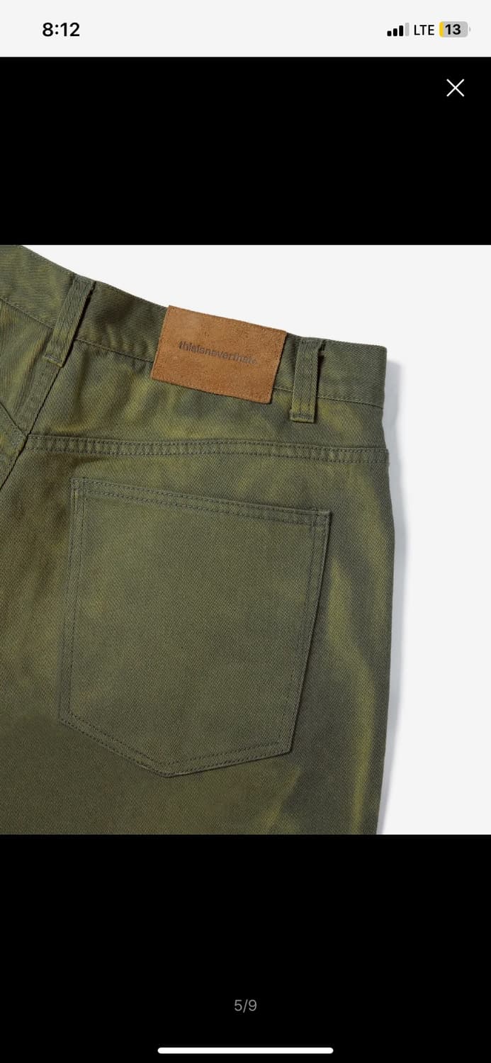 디스이즈네버댓 페이디드 데님 팬츠 올리브 상품이미지3