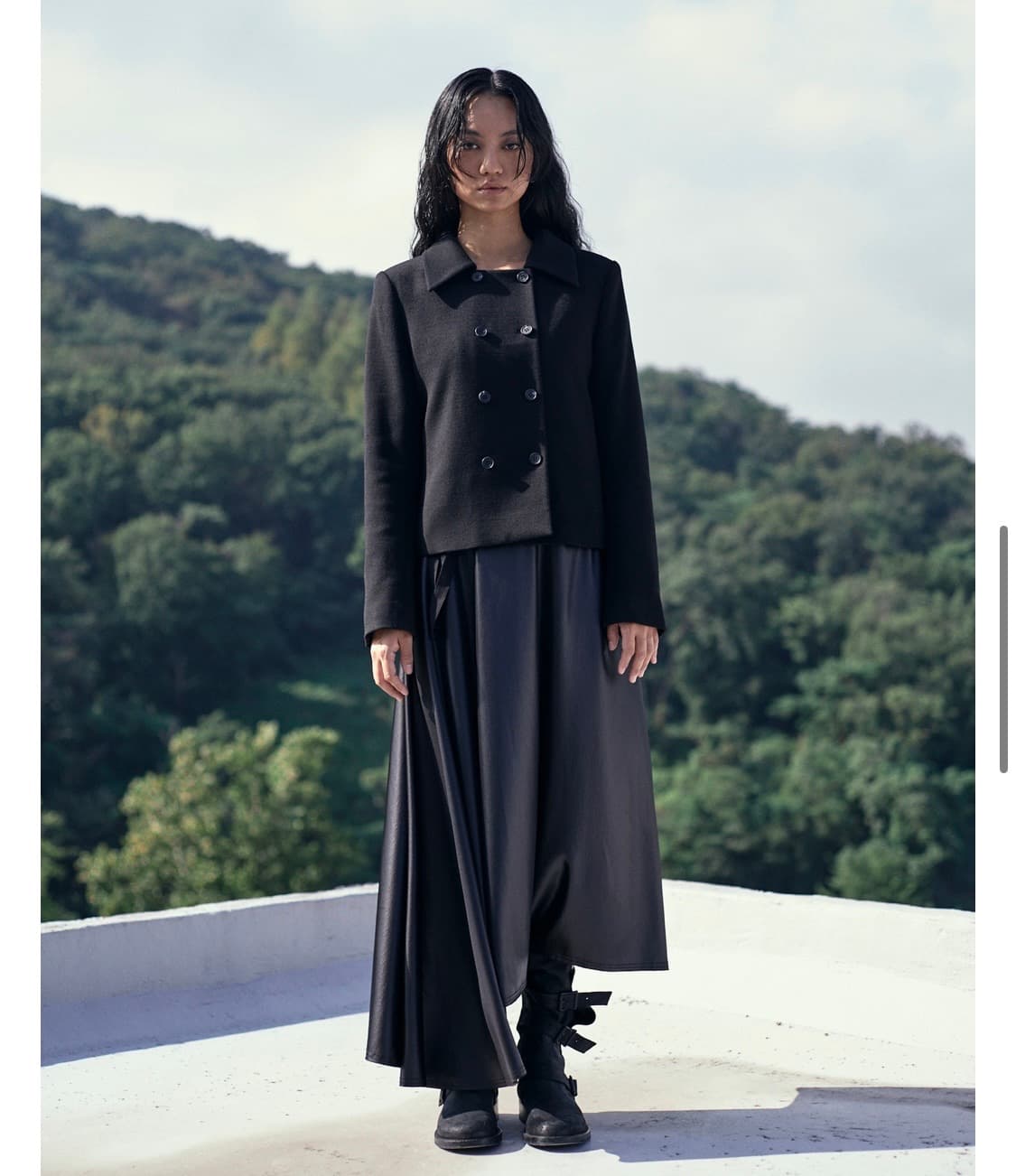 Pula 뿔라 더블 자켓 블랙 상품이미지3