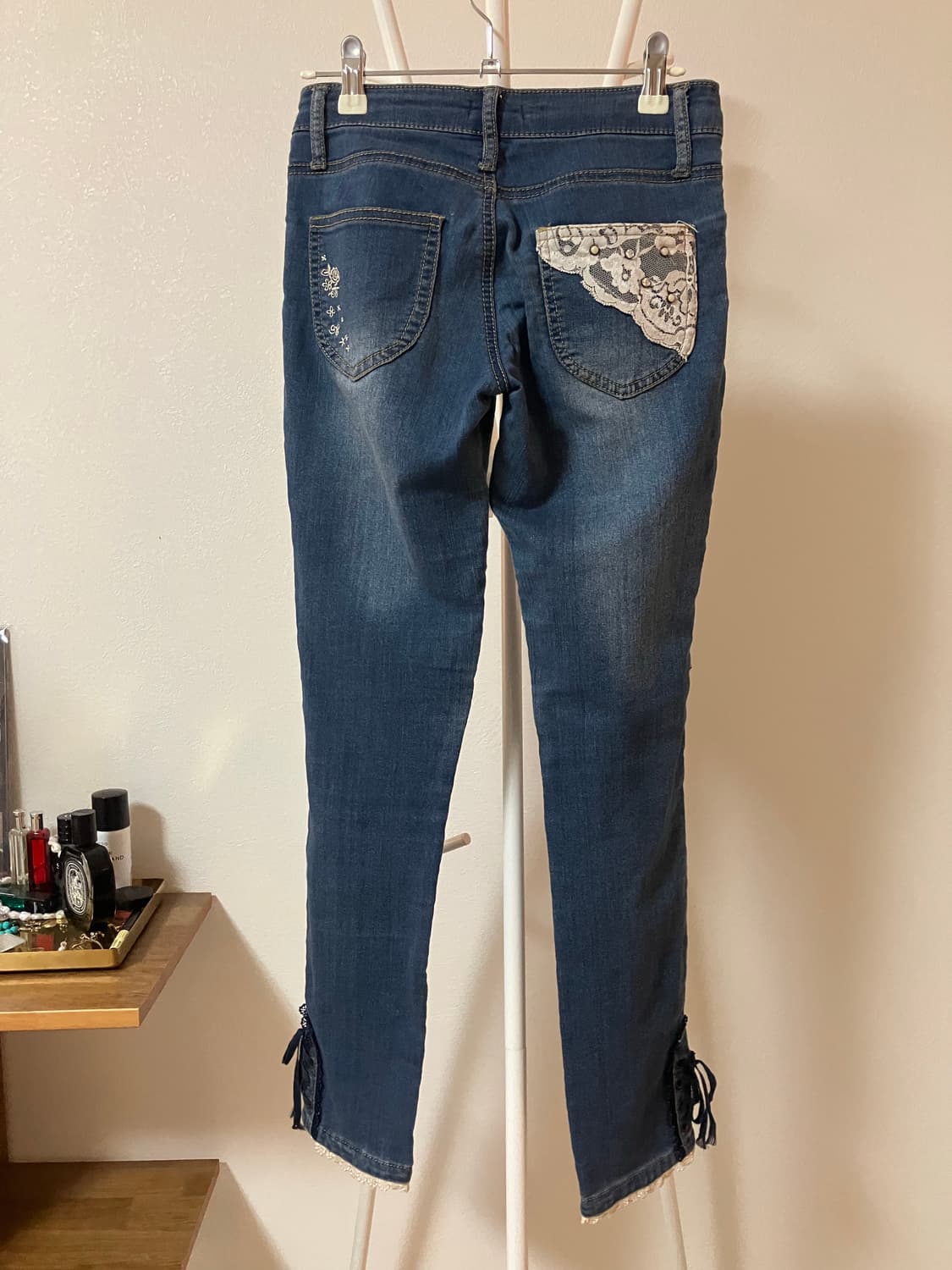 엑시즈팜 레이스리본 데님 일본빈티지 모리걸 상품이미지4