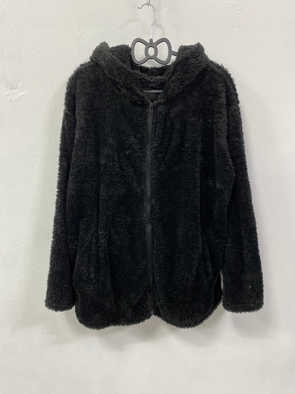 블랙 우사미미 폭닥 후드집업 상품이미지5