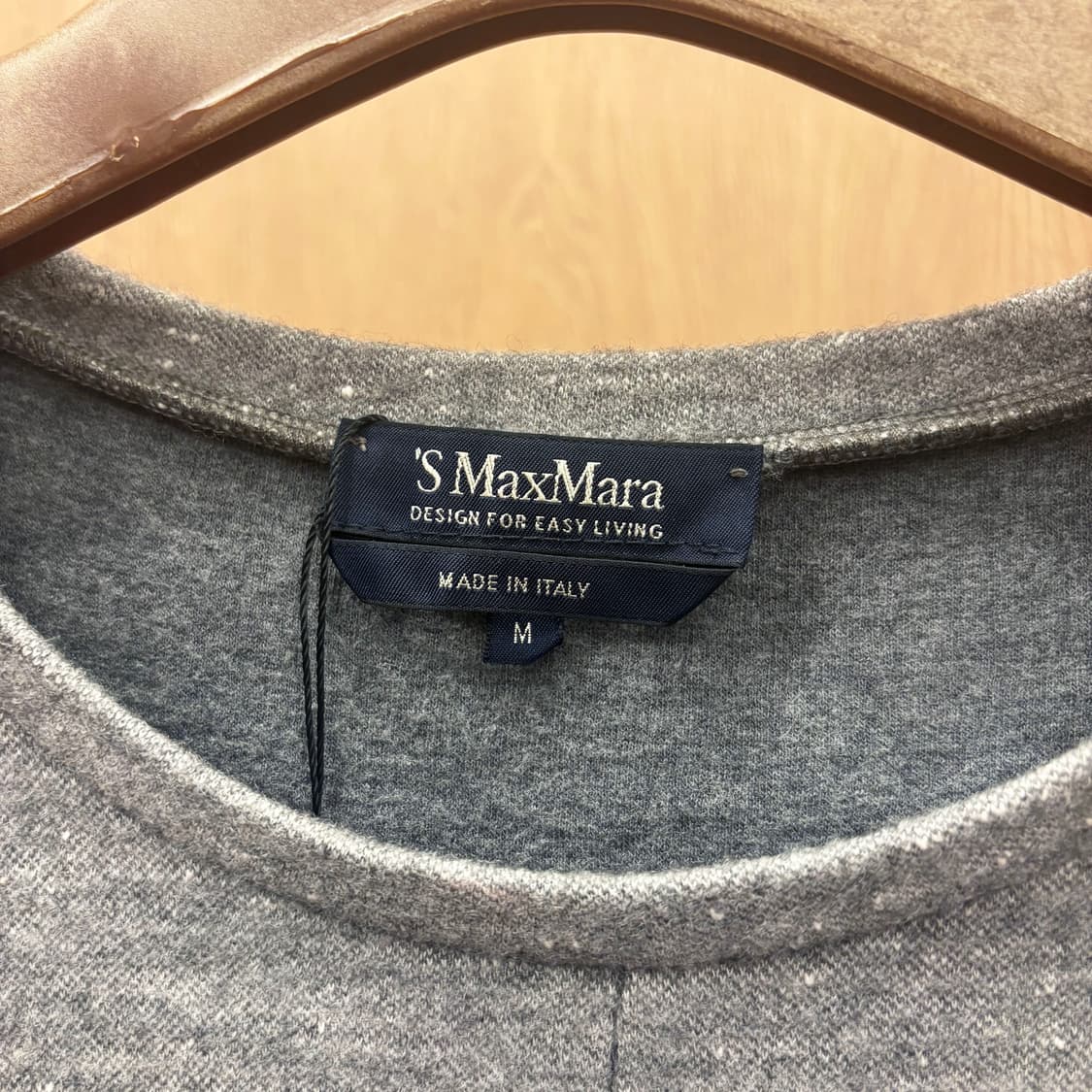 막스마라 미디 원피스 더블 포켓 라운드넥 디테일 스트레이트핏 그레이 상품이미지6