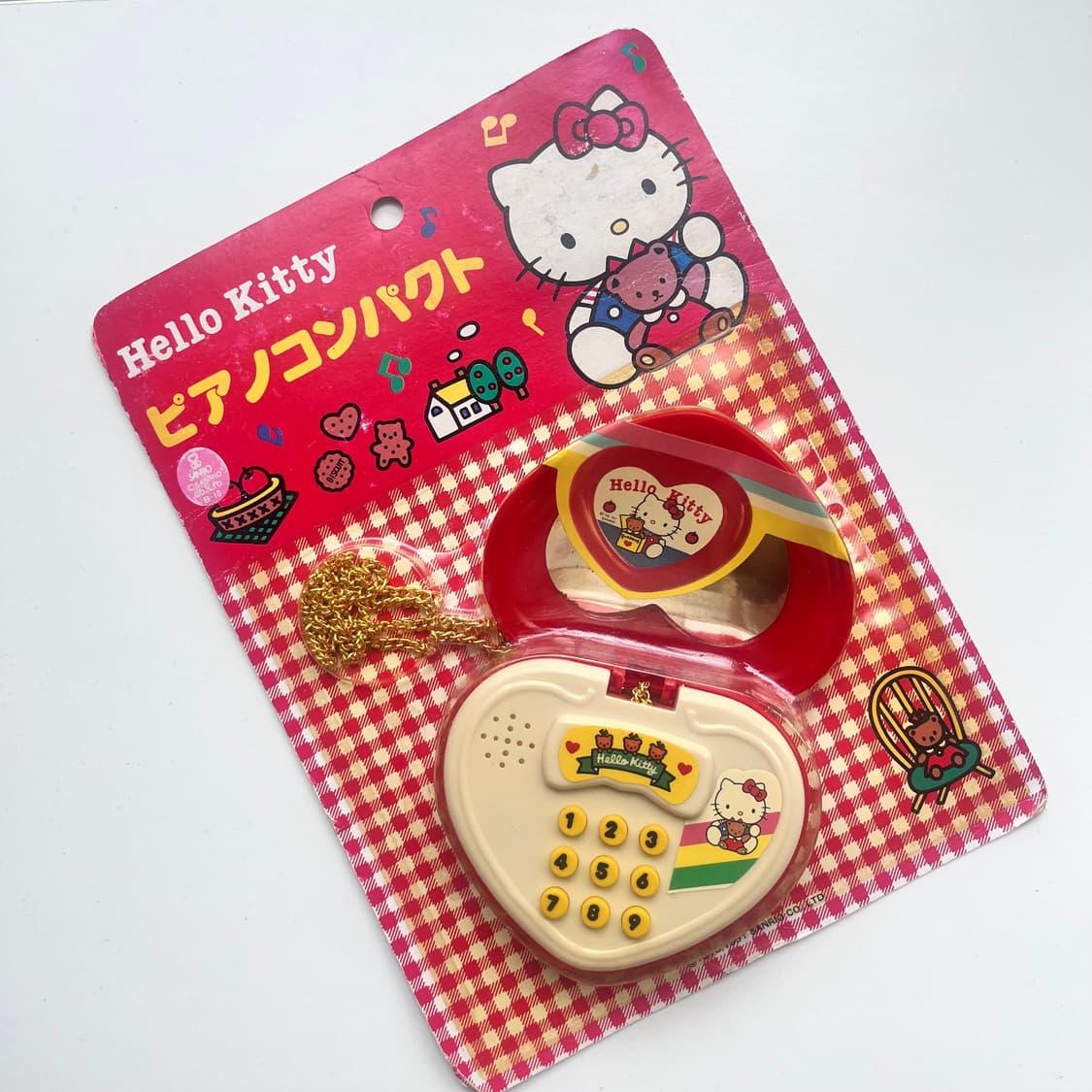 일본 정품 고전 헬로키티 피아노 콤팩트 장난감 문구 상품이미지3