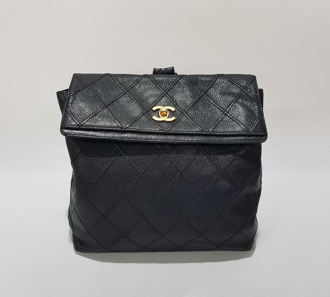 샤넬 빈티지 캐비어 퀄팅 백팩 상품이미지1