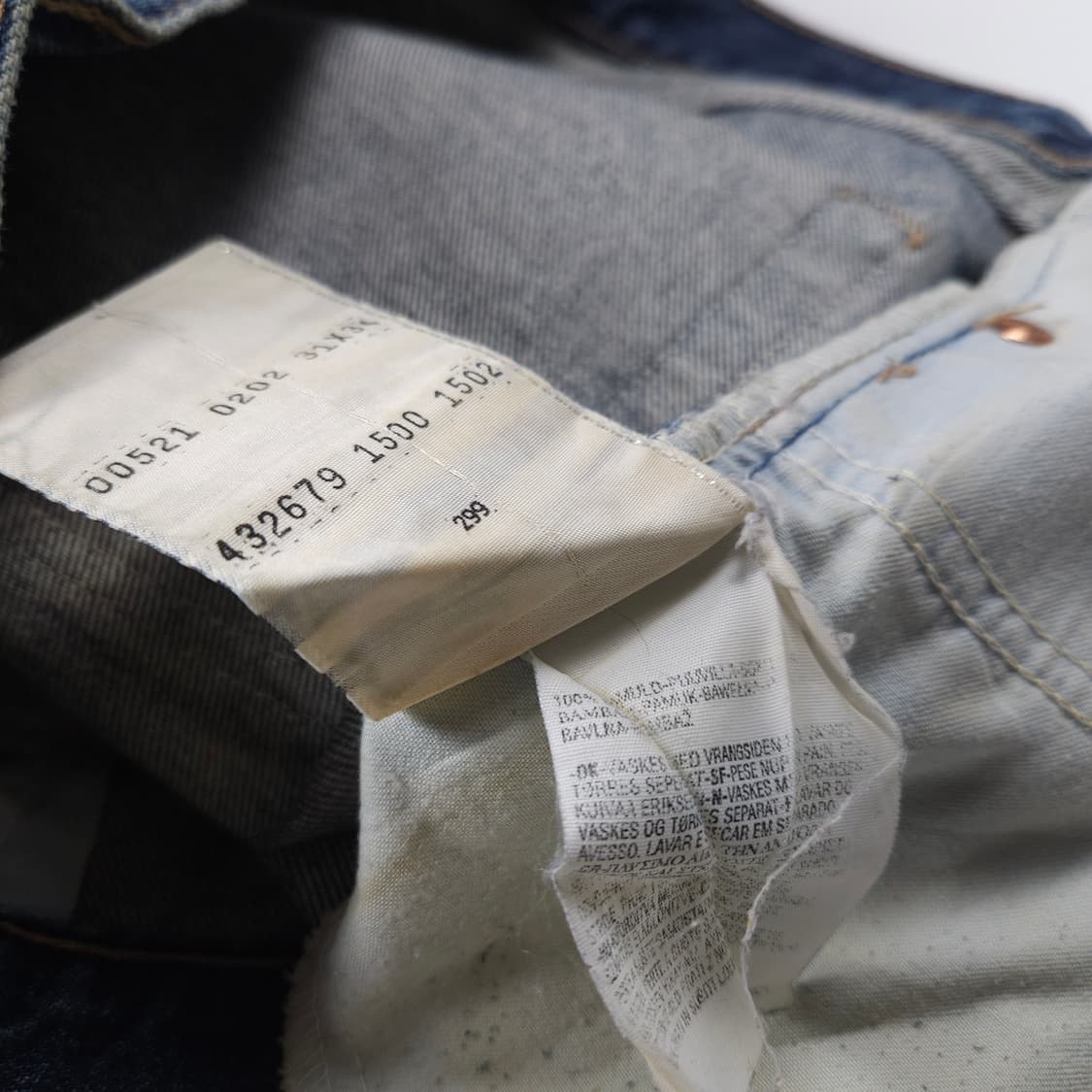 리바이스 521 USA 오리지날 워싱 데님 팬츠 (M) 상품이미지8