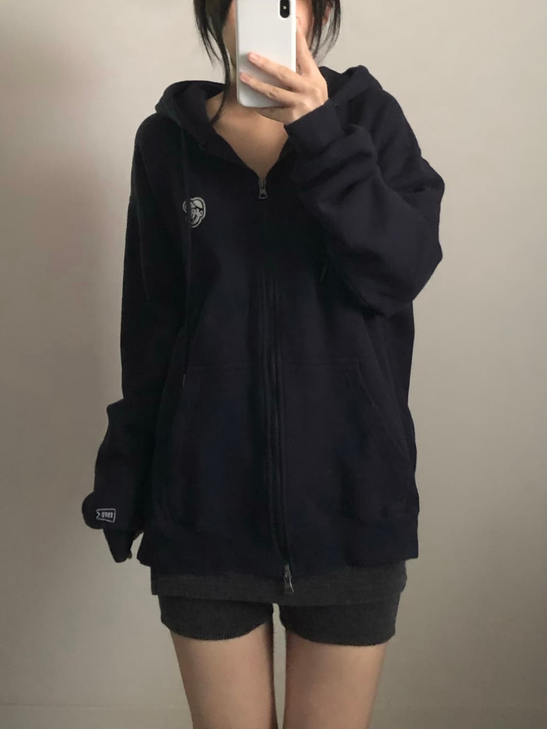 이벳필드 스몰로고 후드집업 상품이미지1