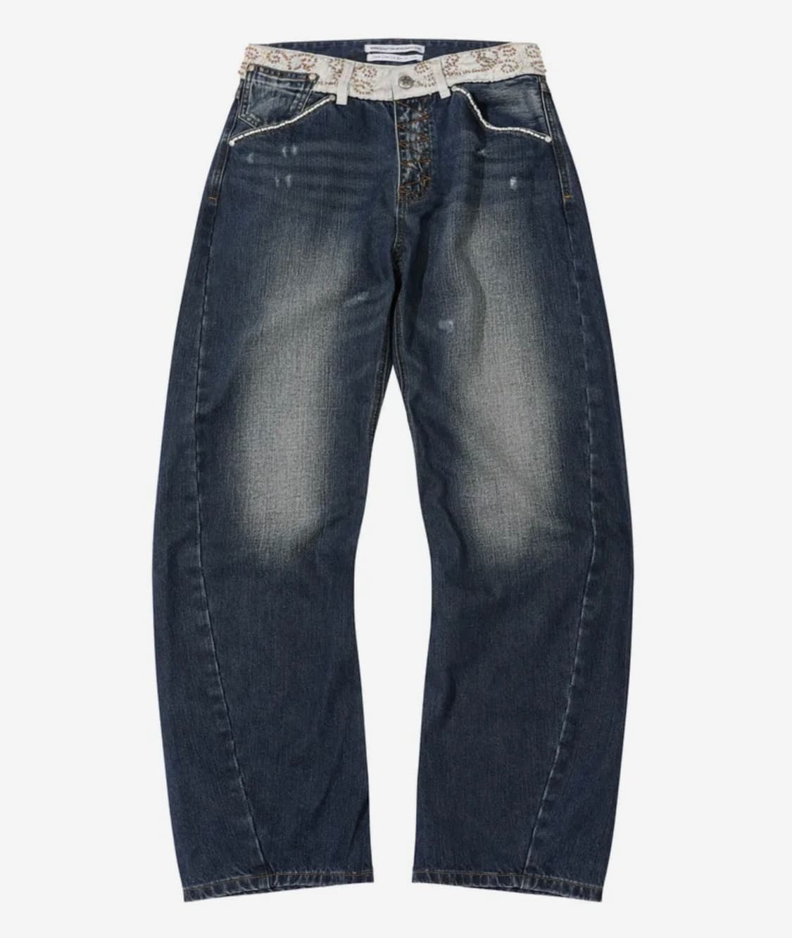 스컬프터  Beaded Waist Denim Pants 인디고블루 상품이미지1