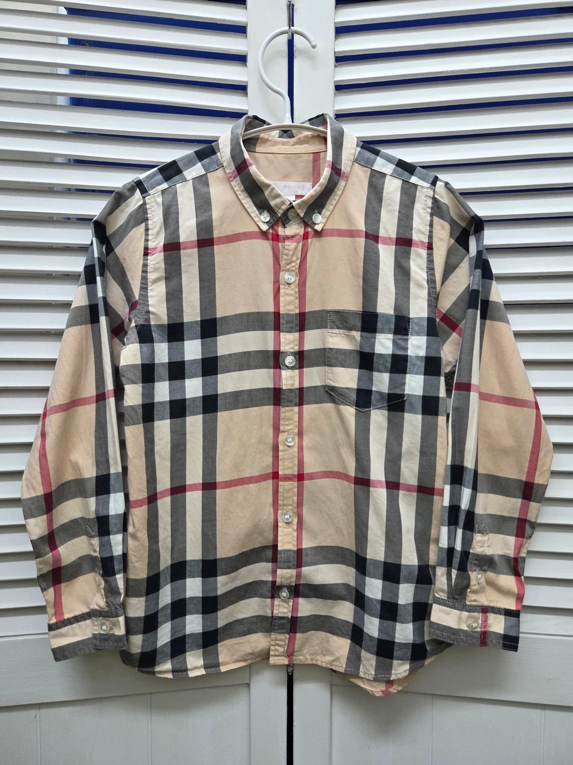버버리 키즈 노바체크 셔츠 8Y 상품이미지1