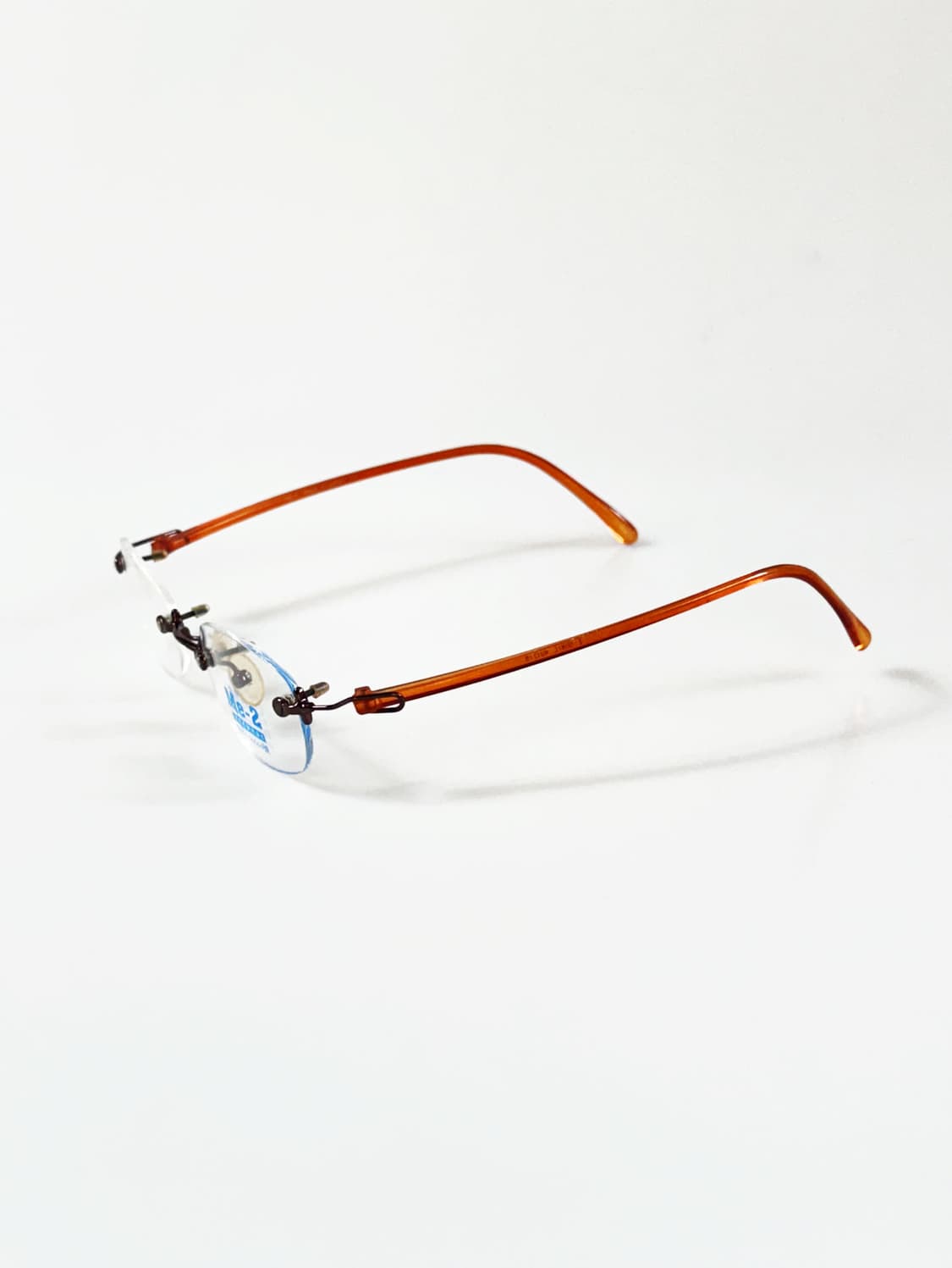 90s 홍콩제 ME-2 무테 오벌 프레임 빈티지 안경 상품이미지3