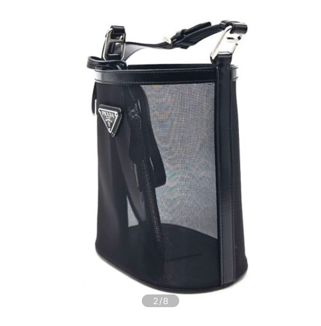 정품 프라다 폴카 메쉬 2way 버킷백 상품이미지3