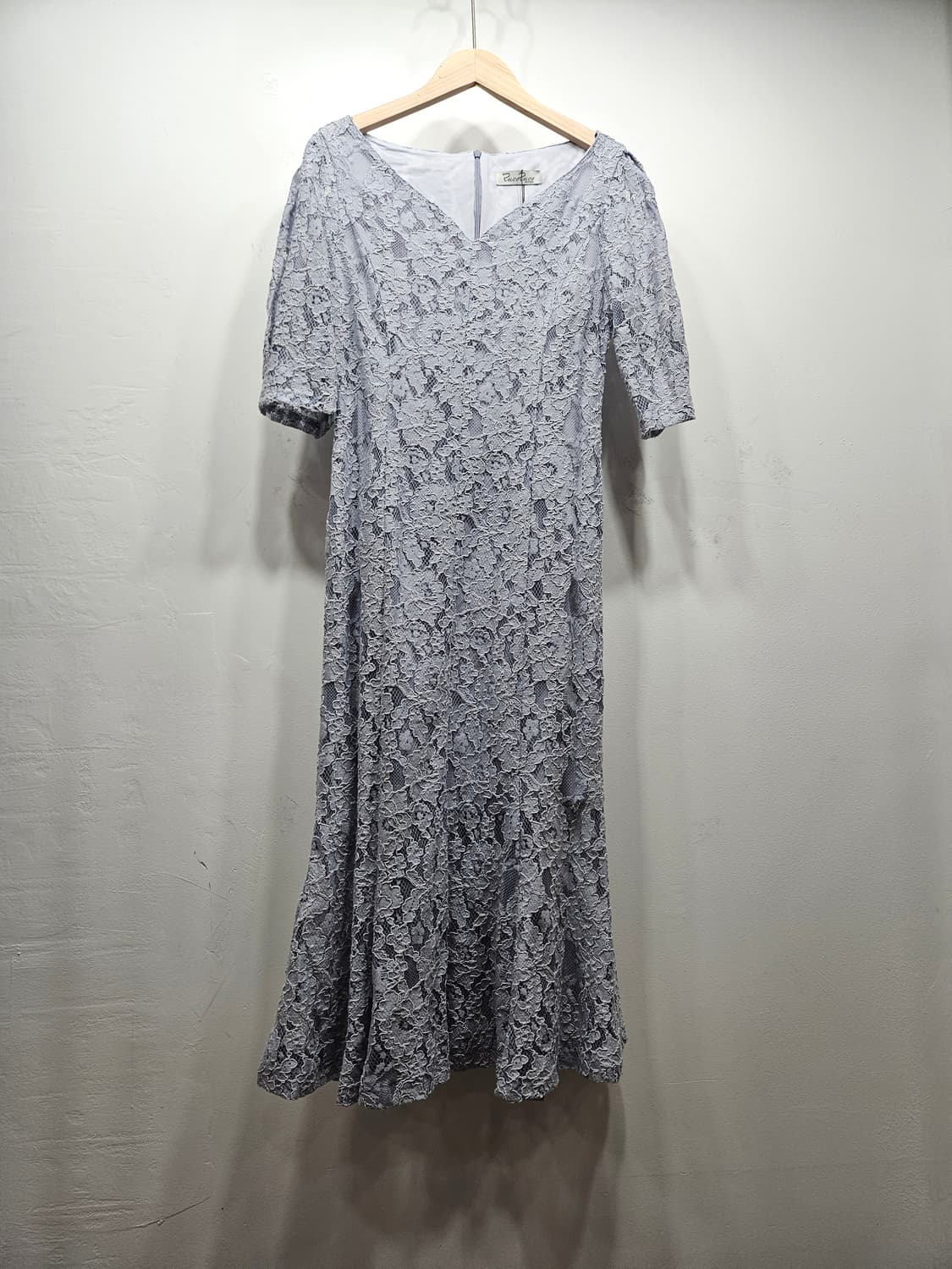 루코루코 레이스 롱원피스 블루그레이 상품이미지1