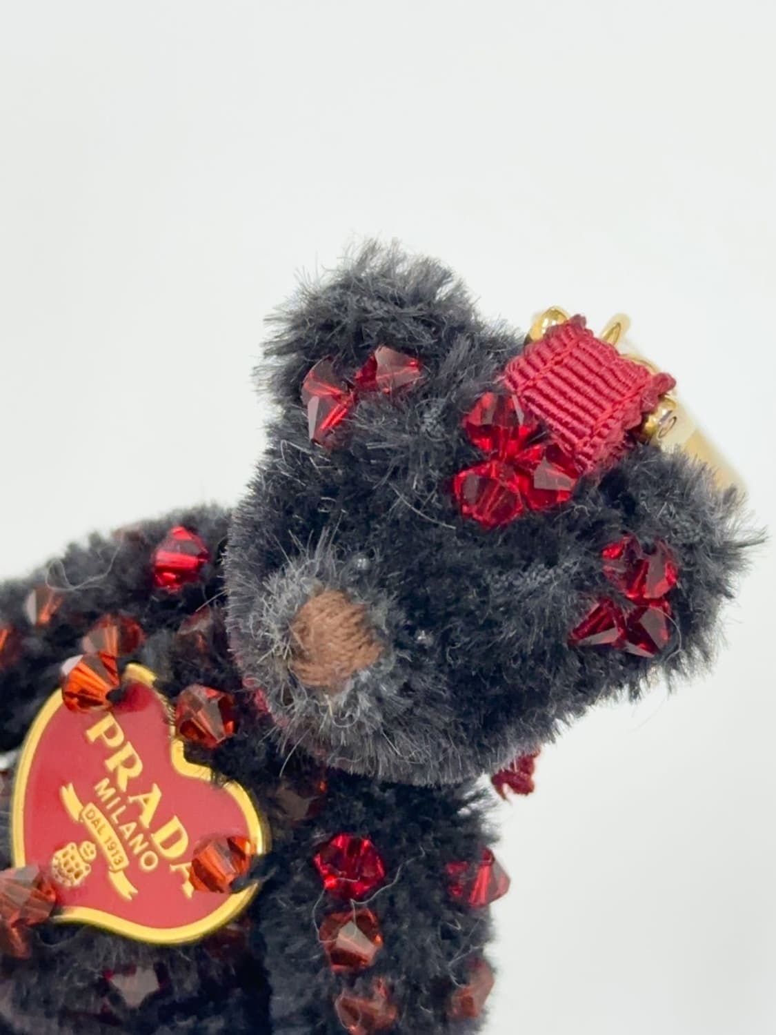 prada / 프라다 블랙 비즈 테디베어 키링  상품이미지4
