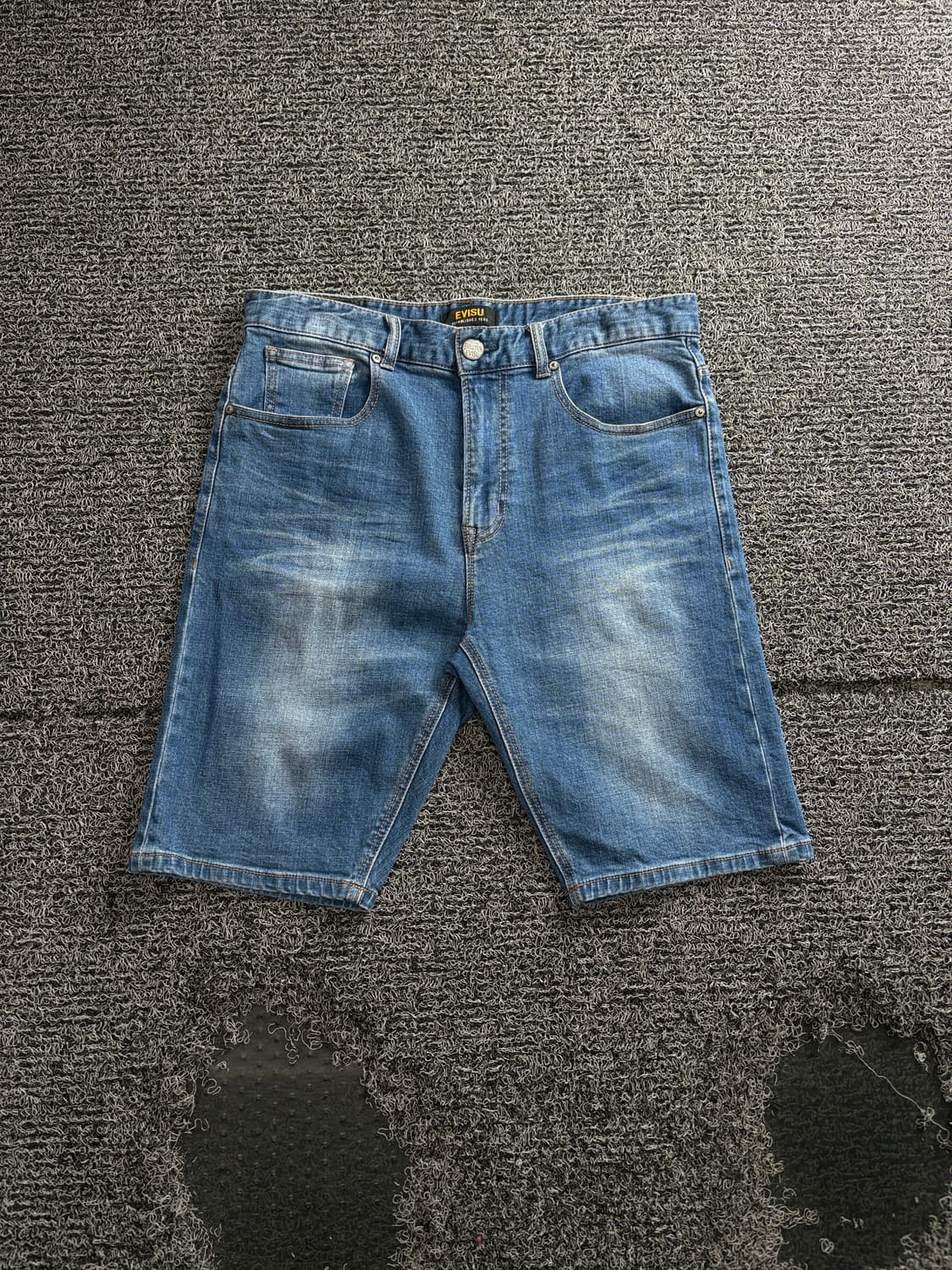 에비수 오리지널 시그니처 데님 하프 팬츠 4606 상품이미지2