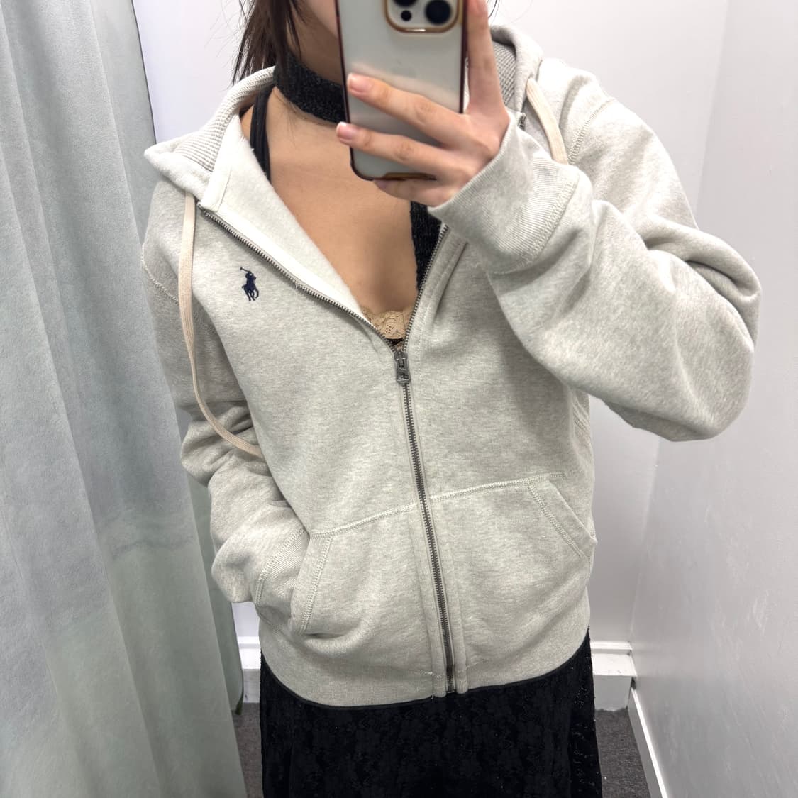 폴로 오트밀 후드집업 상품이미지1