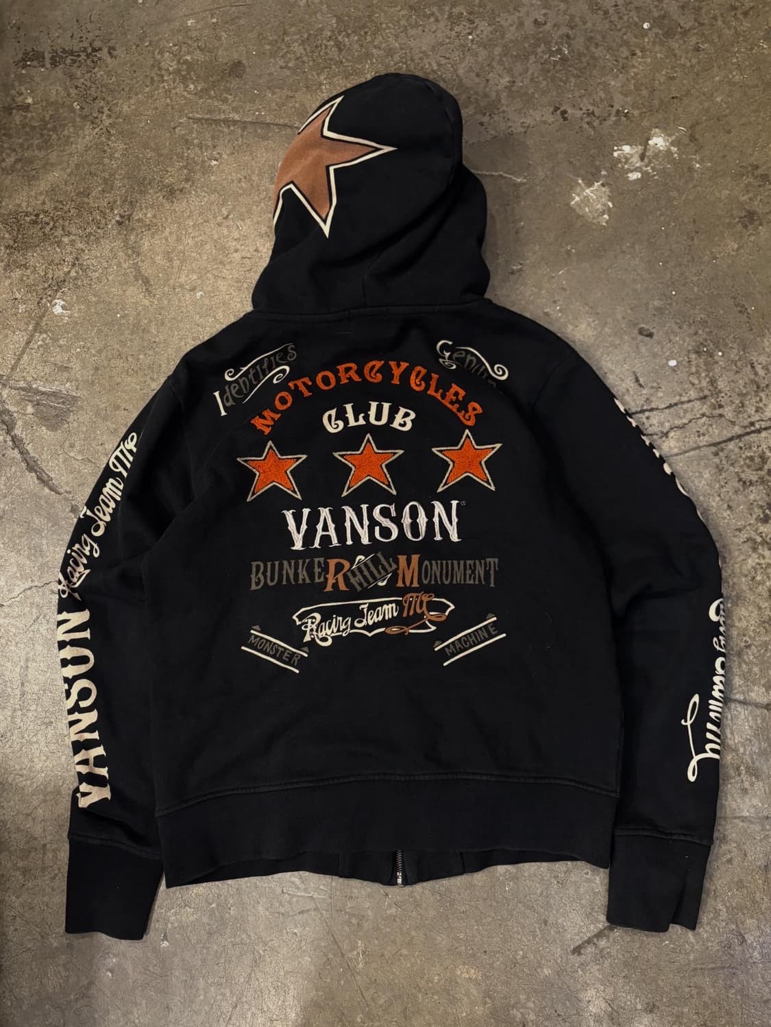 Vanson Embroidery Double Hood Zip-Up 상품이미지7