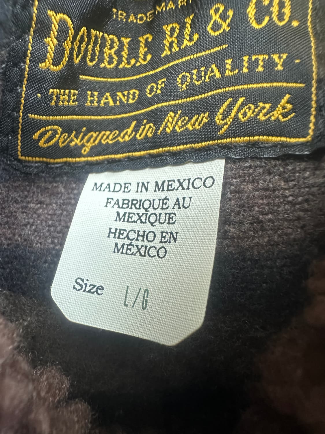 rrl 플리스 패널 캔버스 그리즐리 자켓 L 상품이미지3