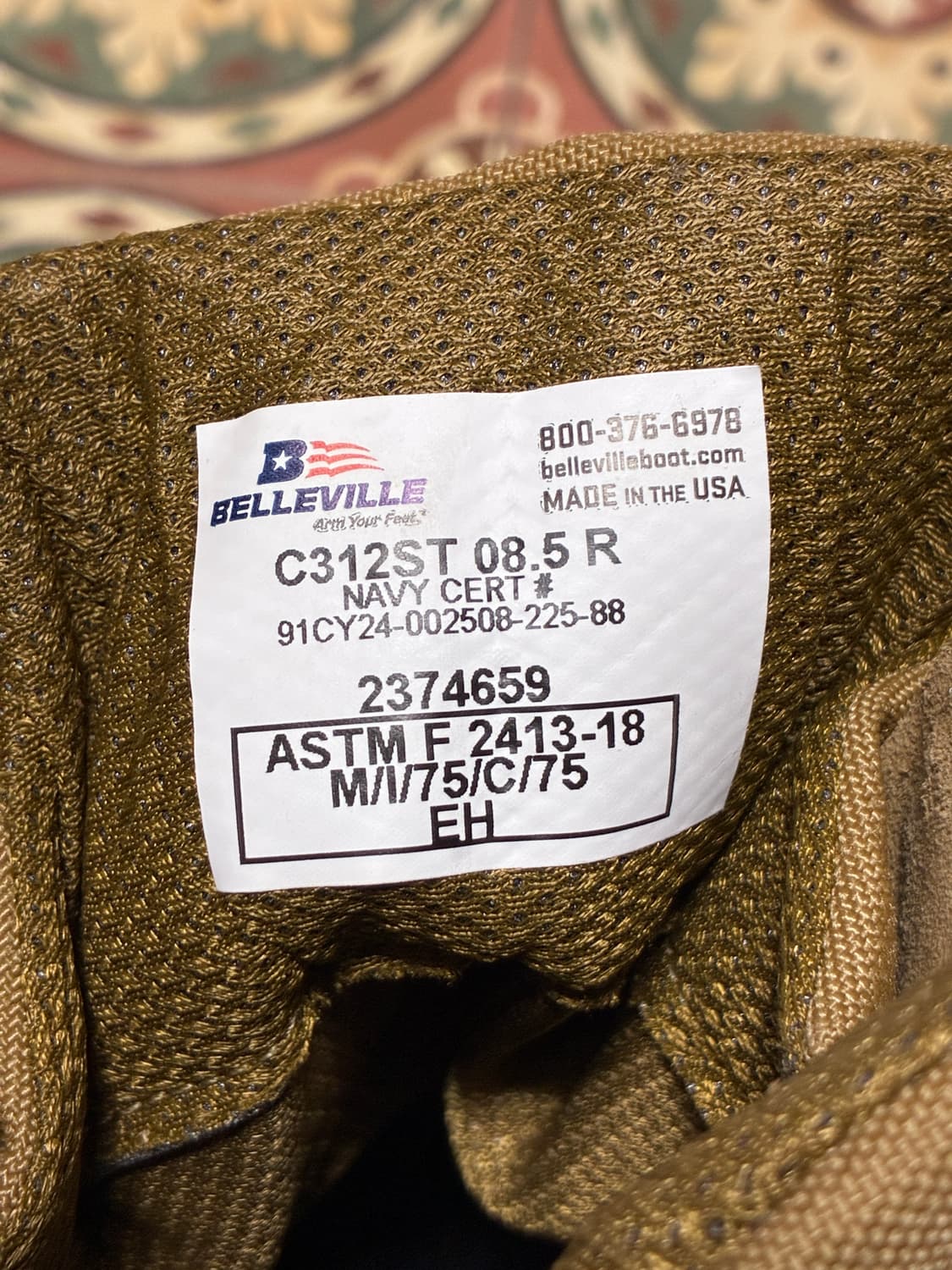 미 군화/ 베르빌/ 작업화/ 안전화/ 스틸토/ (265) 상품이미지6