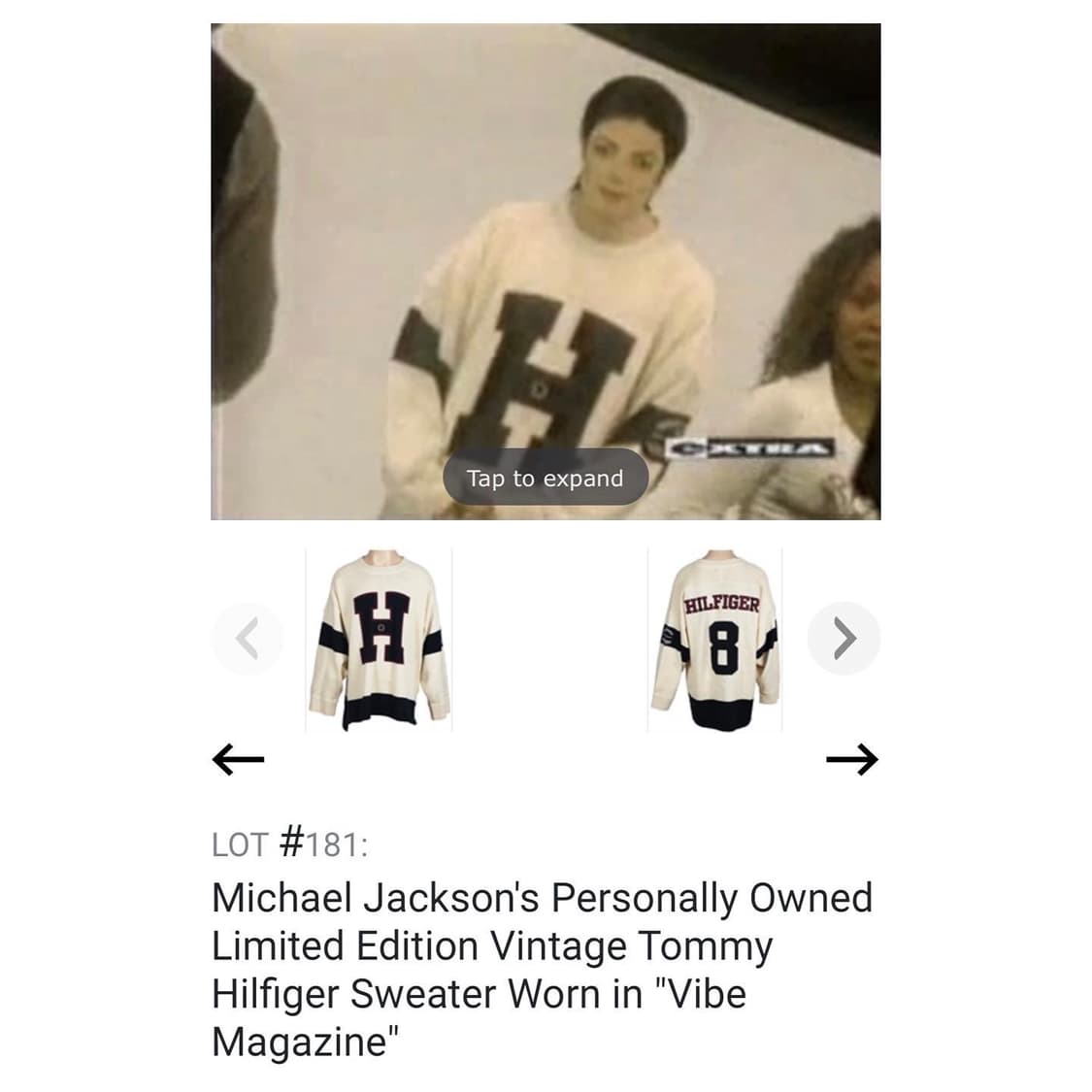 타미힐피거 마이클 잭슨 개인소장 한정판 니트 상품이미지3