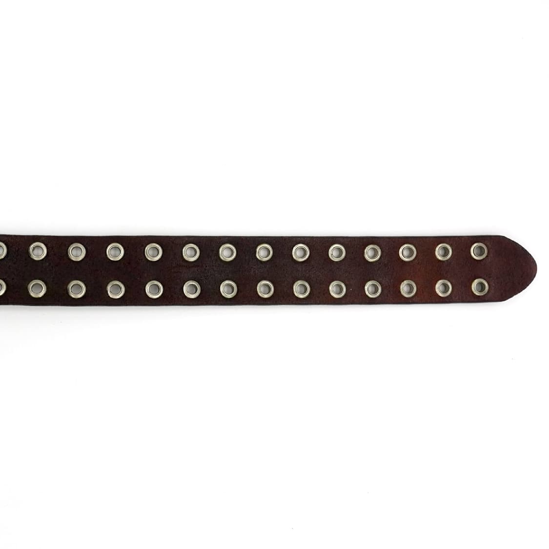 LEATHER 빈티지 레더 더블아일렛 버건디 레더 벨트 상품이미지10