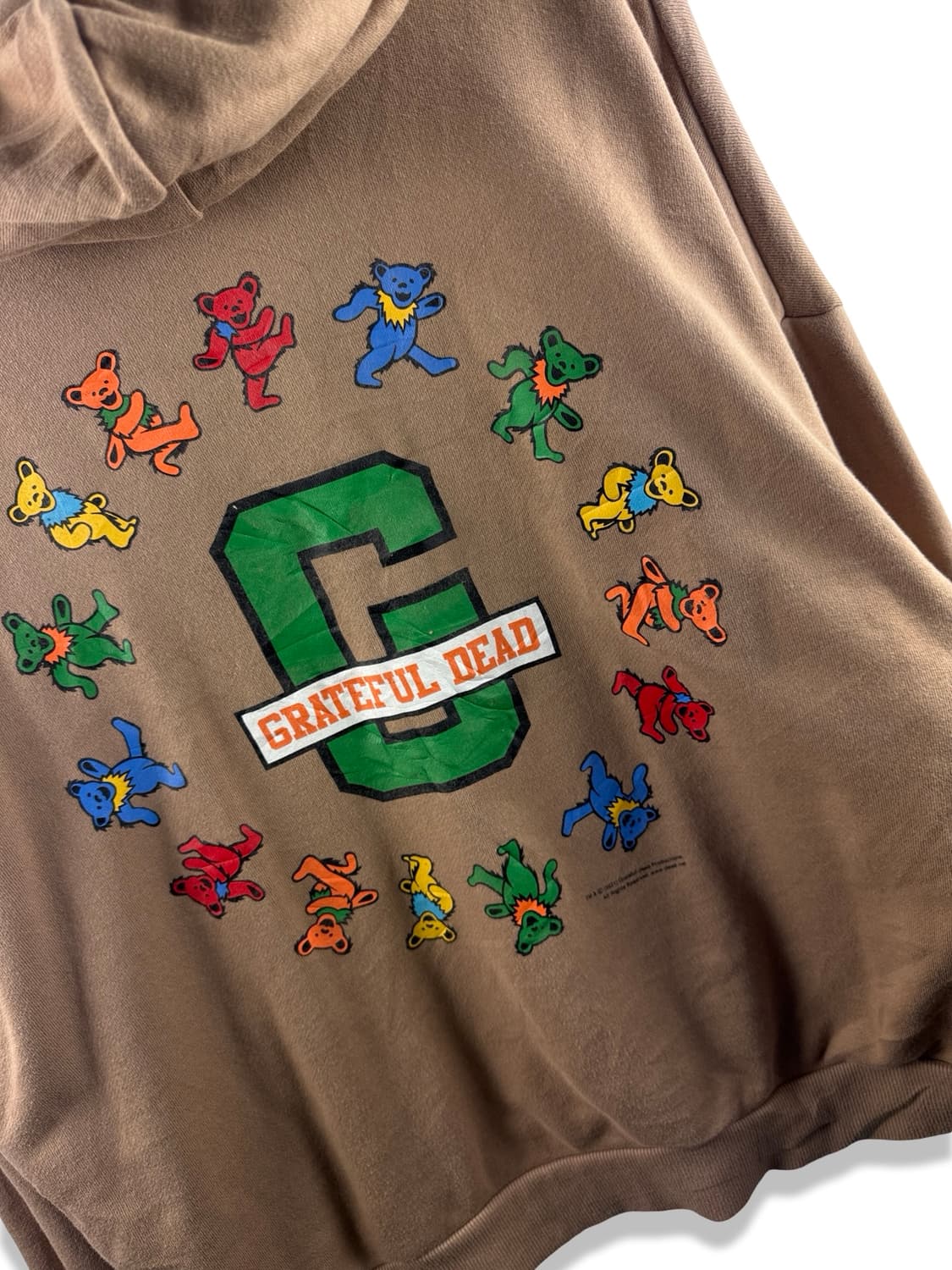 그레이트풀 데드 데드베어 댄싱 브라운 후드티셔츠2315 상품이미지3