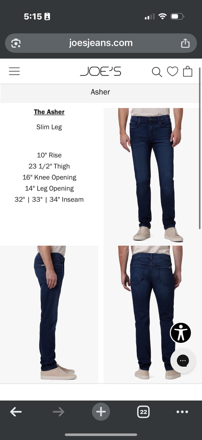 Joes Jeans Asher 화이트진 새상품 34 상품이미지10