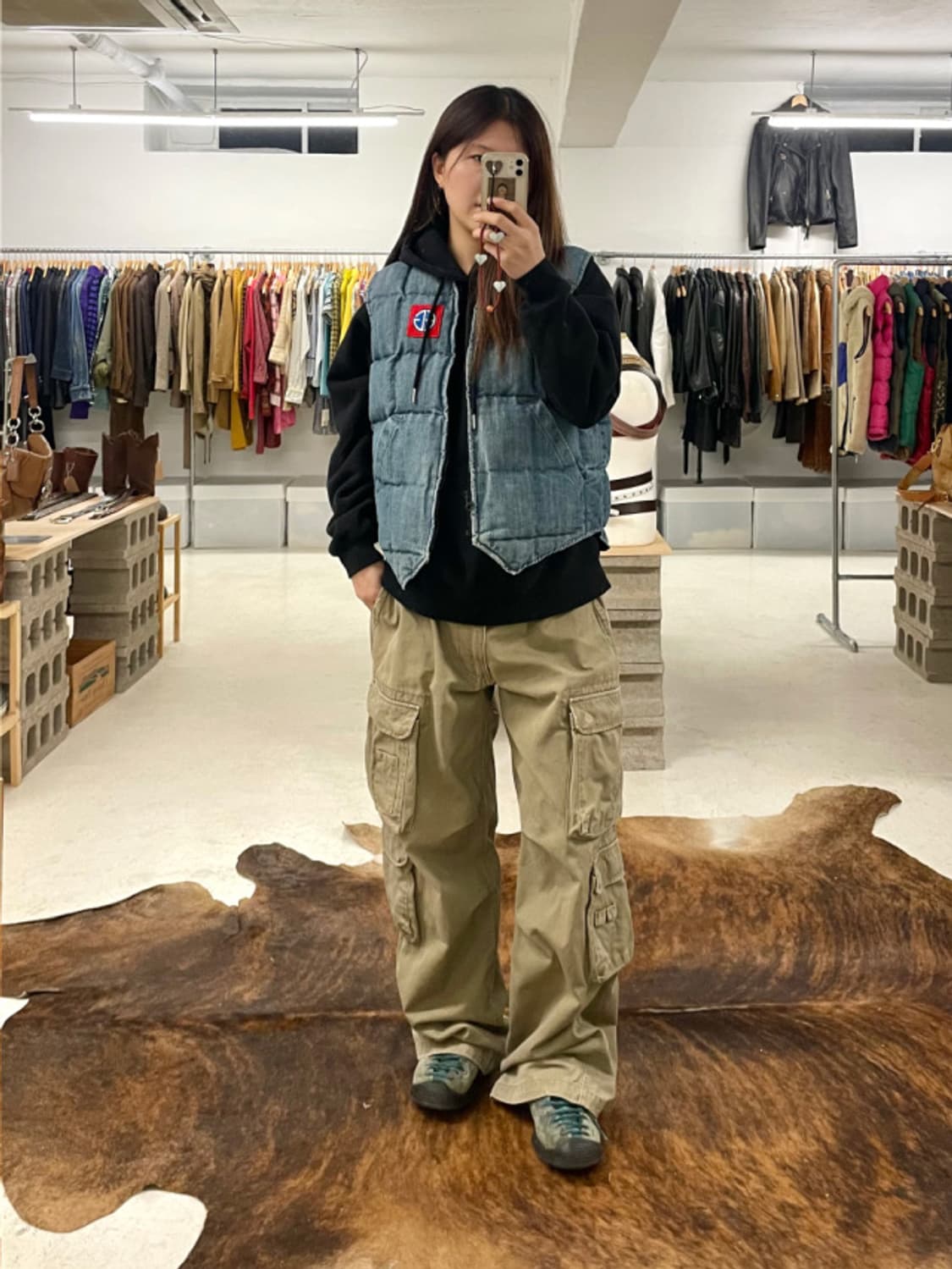 EVISU JAPAN denim padding vest 상품이미지1