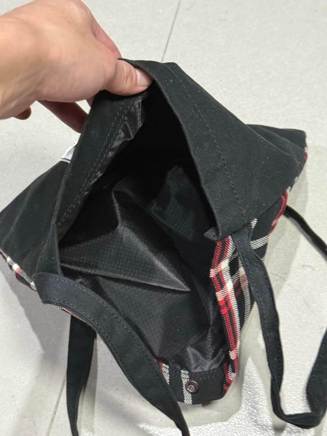 2019 언더커버x엔 할리우드 협업 체크 패턴 사코슈 숄더백 가방 상품이미지4