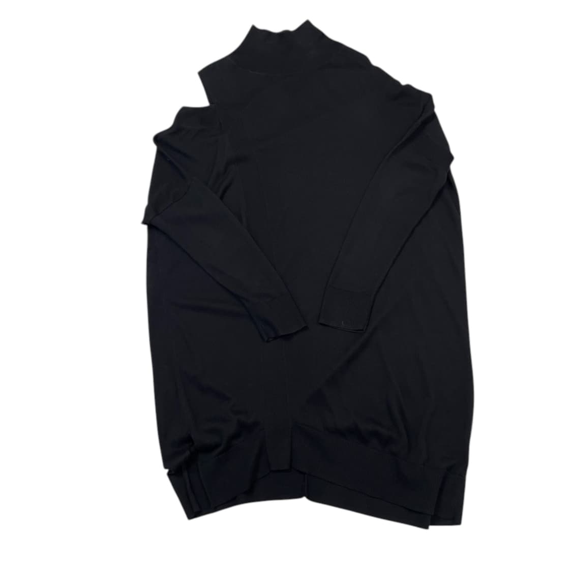 올세인츠 Allsaints 블랙 세실리 콜드숄더 니트 원피스 L 상품이미지3