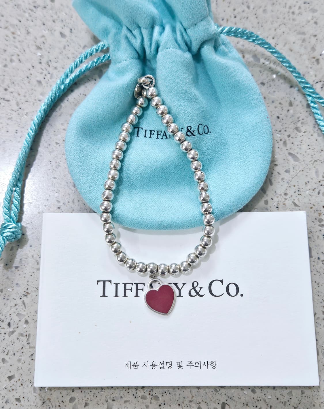 티파니앤코 리턴투 하트 팔찌 XS 16cm [레드/정품] 상품이미지2