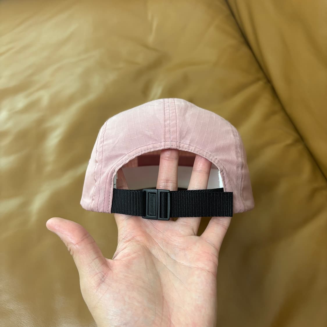 Supreme 슈프림 핑크 캠프캡 모자 Waxed Ripstop Pink 상품이미지7