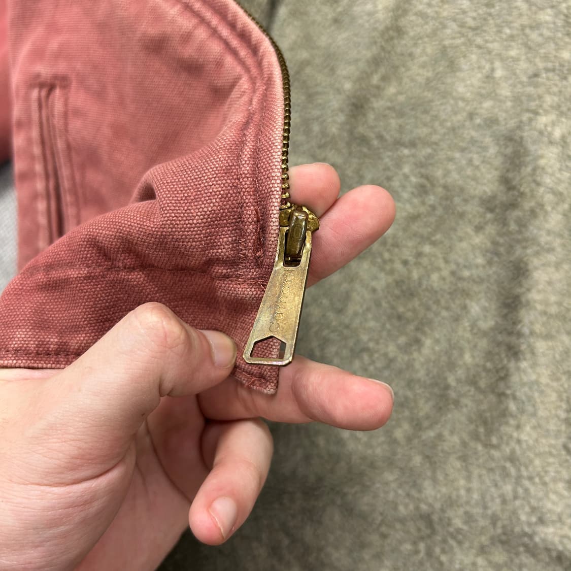 칼하트 우먼스 J141 살몬 핑크 후드 워크자켓(S) 상품이미지8