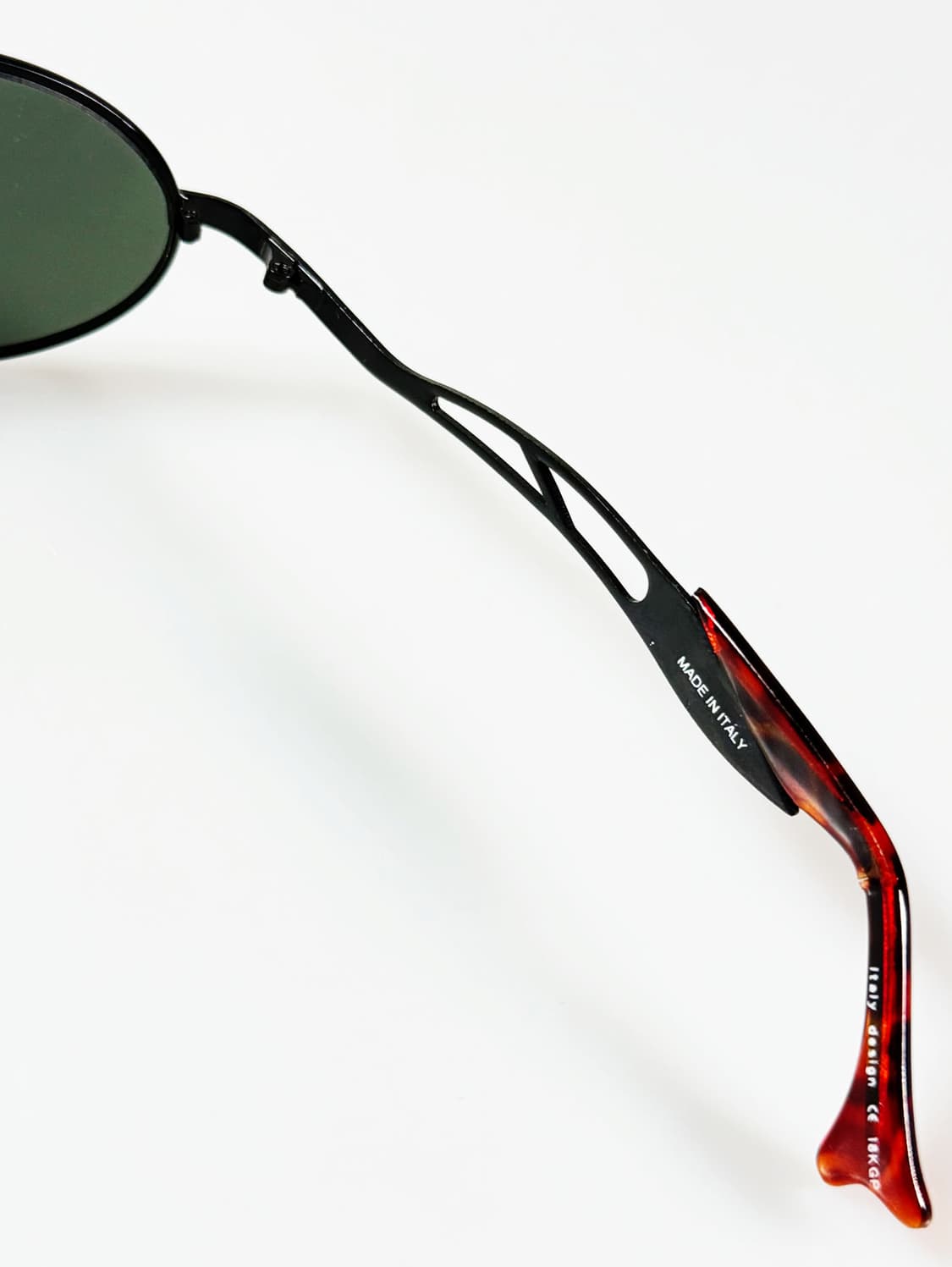 90s PUMA 블랙 슬림 오벌 더블 브릿지 빈티지 선글라스 상품이미지6