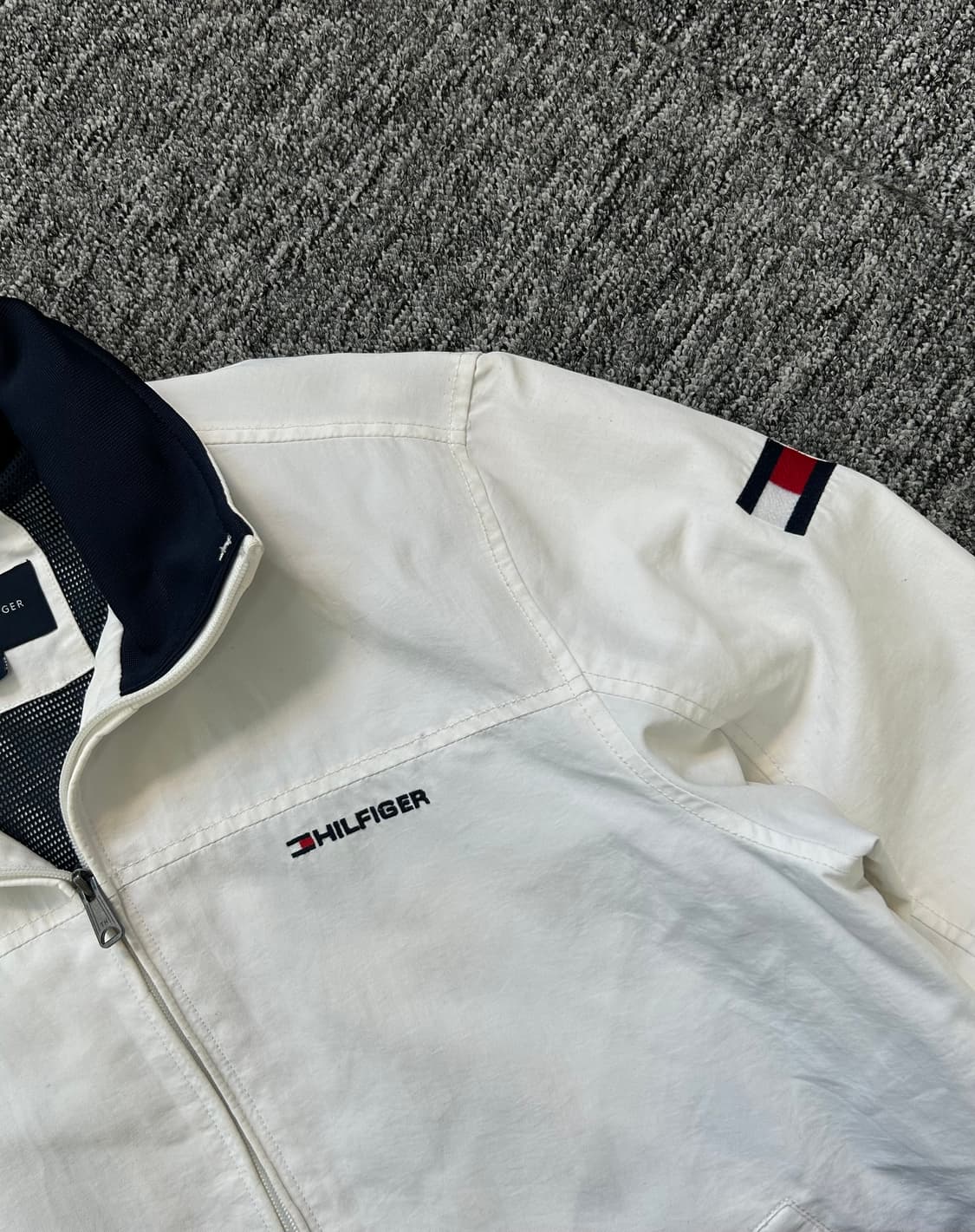 타미 힐피거 화이트 블루종 점퍼 M 상품이미지6