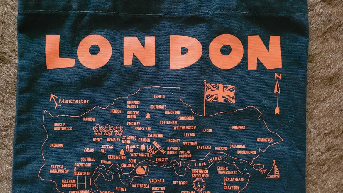 미국 MAPTOTE 런던 지도 캔버스 에코백(남녀공용) 상품이미지2