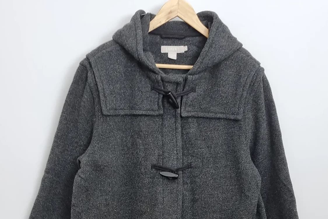 제이크루 그레이 후드 더플 코트 상품이미지3