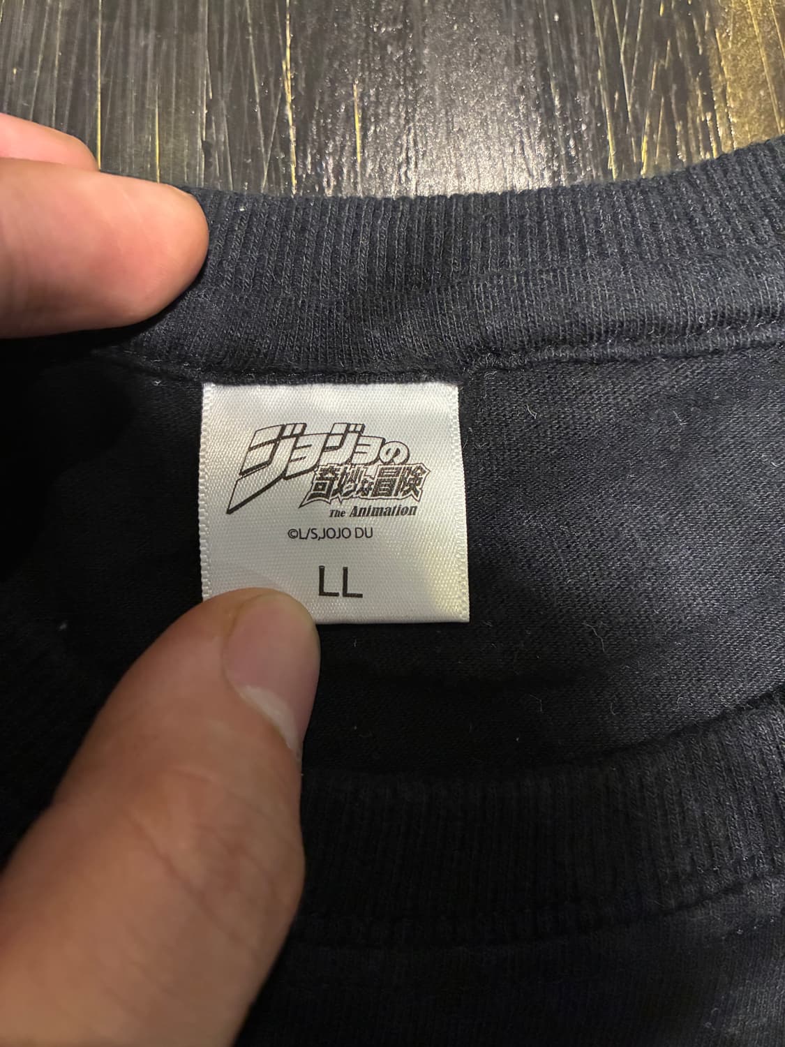 XL) 죠죠의 기묘한 모험 티셔츠 블랙 상품이미지3
