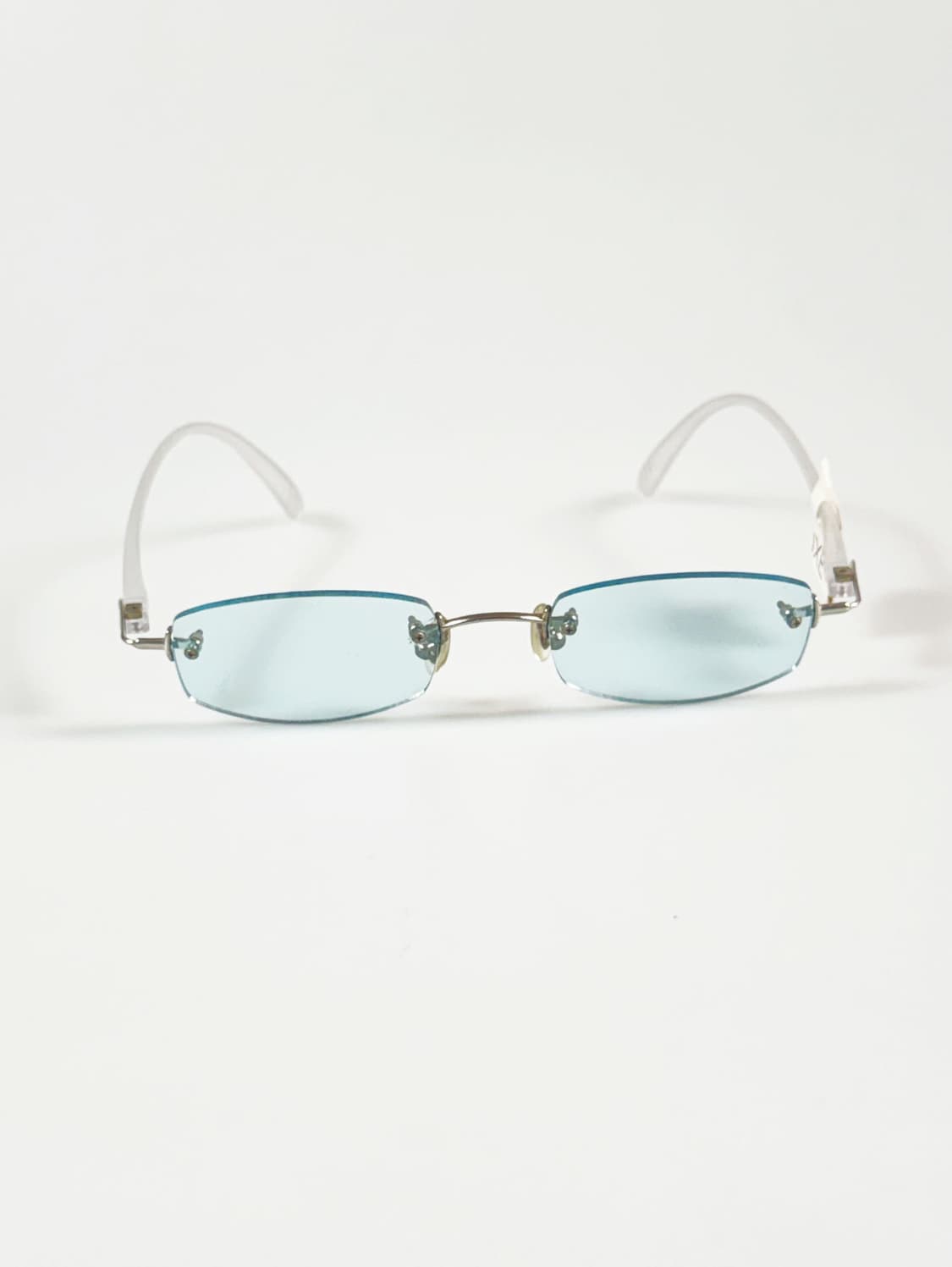 LUXE 무테 스퀘어 프레임 빈티지 틴트 안경 상품이미지2