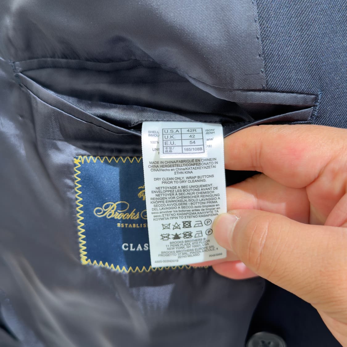 브룩스브라더스 더블 금장 네이비 블레이저[BBJBMM5977] 상품이미지8