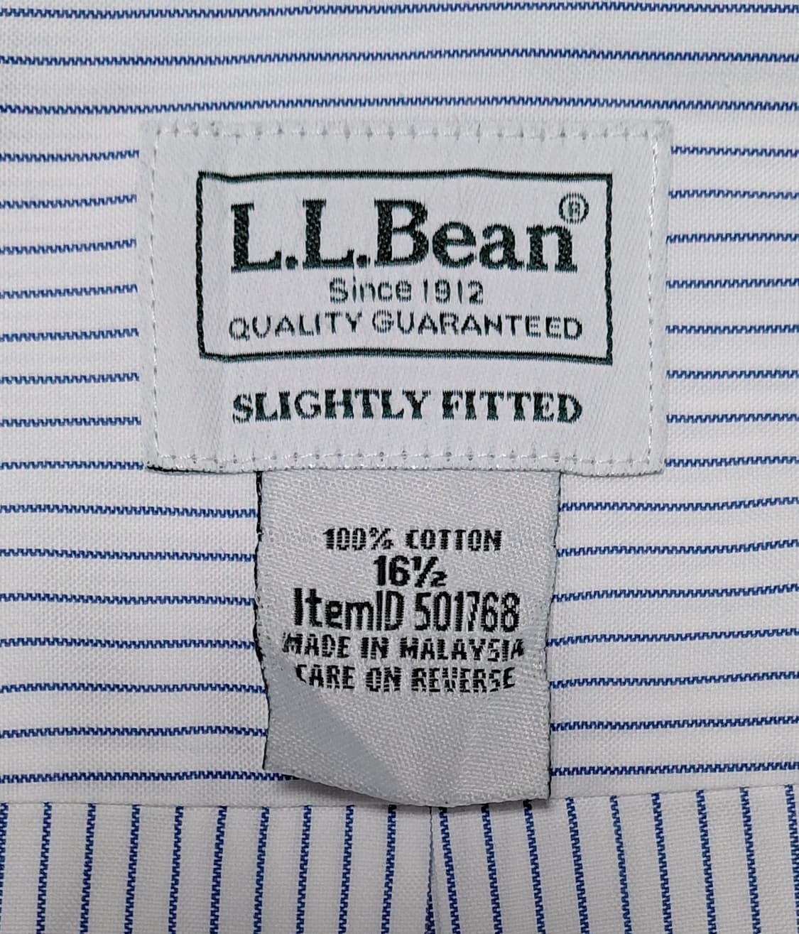 [L.L.Bean] 엘엘빈 핀스트라이프 반팔 셔츠 (16 1/2 사이즈) 상품이미지5