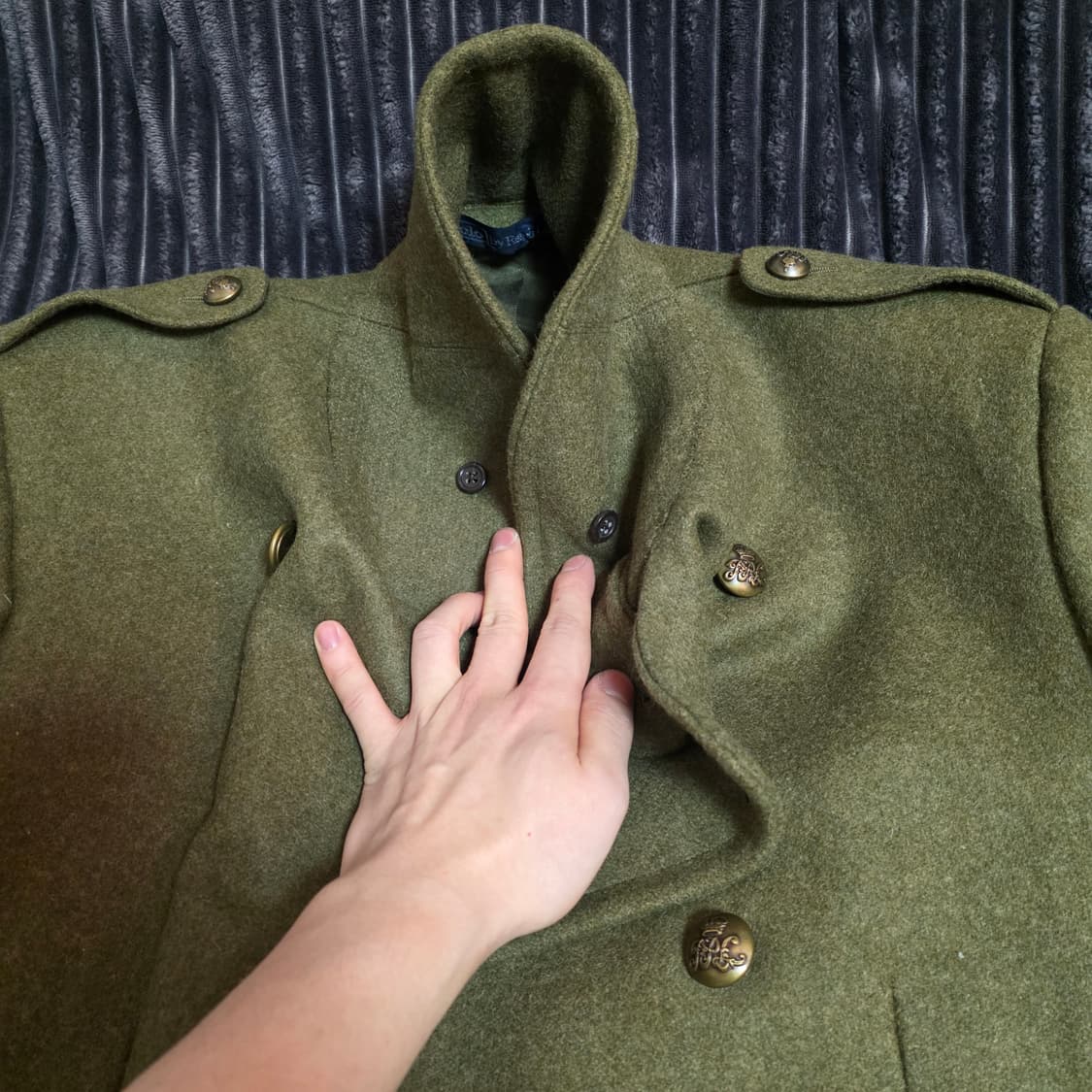 폴로 이태리메이드 그레이트 오피서코트 카키 42R 상품이미지8