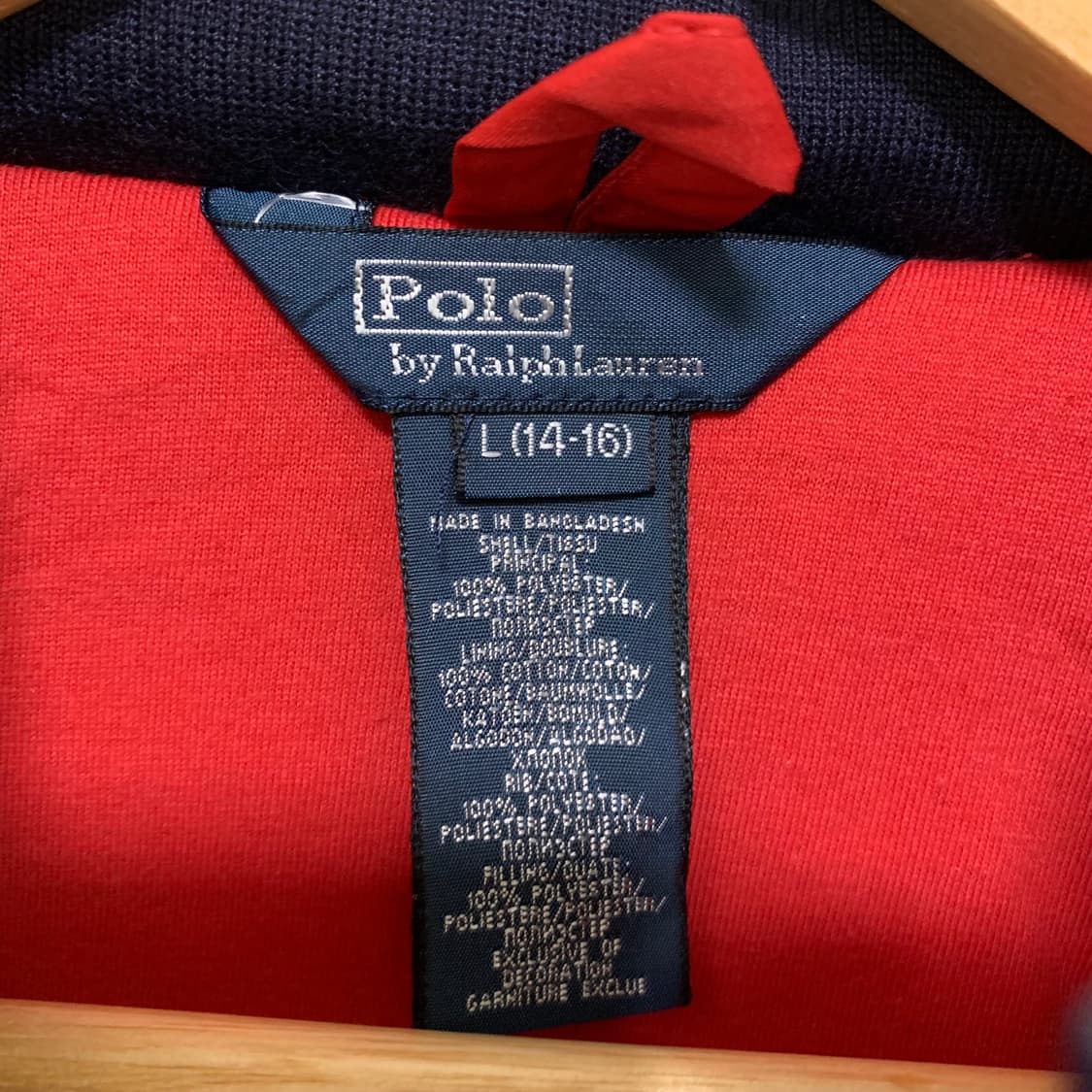 폴로 랄프로렌 RL1 레이싱 바람막이 레드 키즈 L 빈티지 여성 상품이미지3