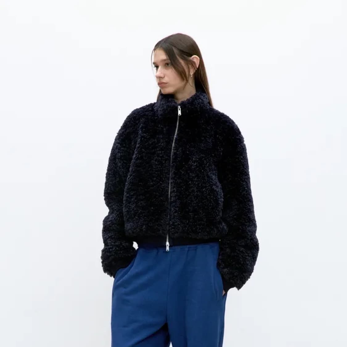 coor 크롭 퍼 재킷 미디움  상품이미지1