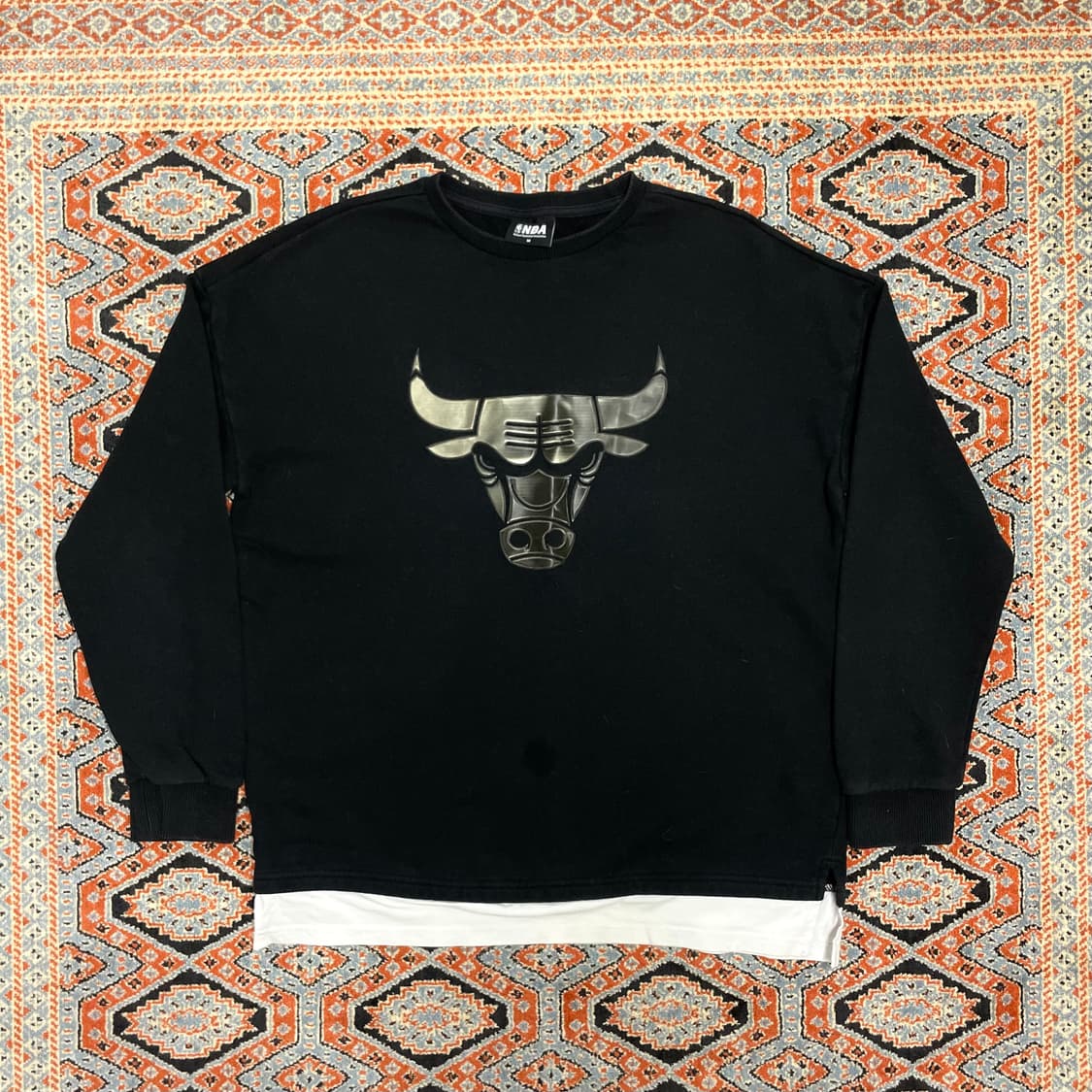 NBA 시카고불스 블랙 맨투맨 남성M 상품이미지1
