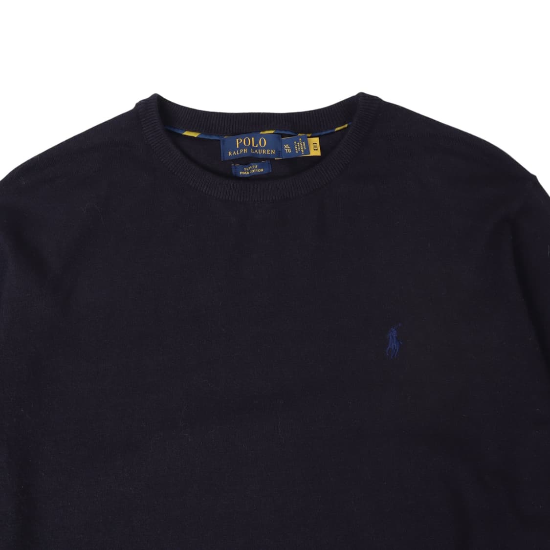 폴로 랄프로렌 QR 네이비 피마코튼 니트 스웨터 상품이미지2