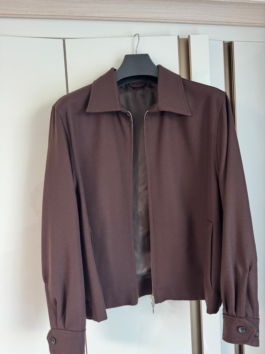 제로라운지 카발리 트윌 울 스윙탑 브라운 점퍼 상품이미지8