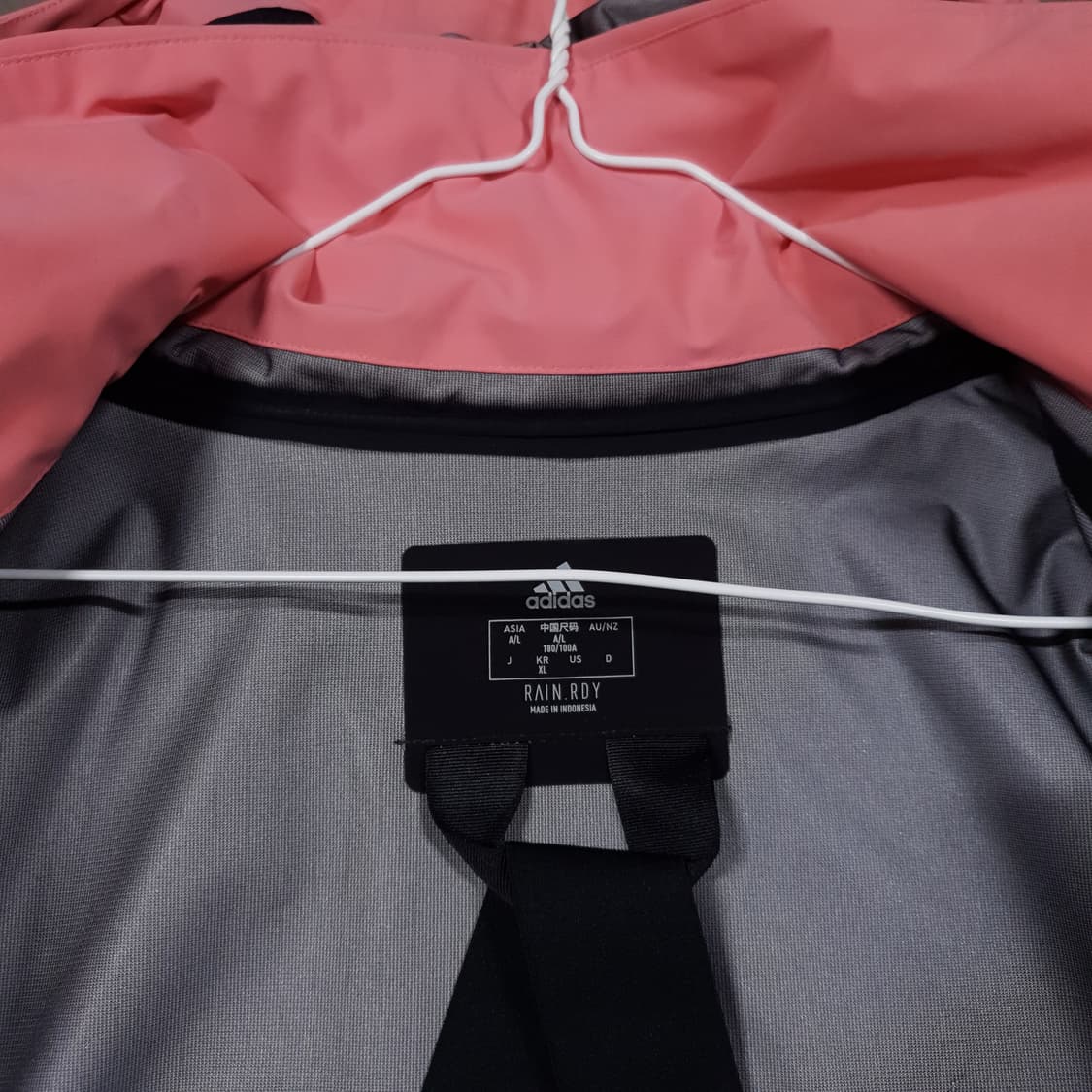 XL) 아디다스 신형 21FW 마이쉘터 레인 자켓 후드 바람막이 핑크 상품이미지6