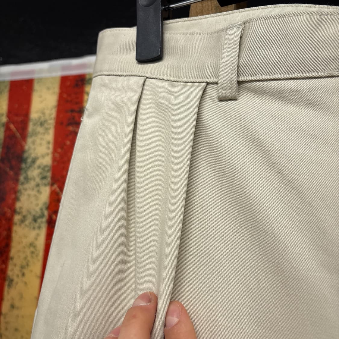 90s 폴로 랄프로렌 더블플리츠 코튼 치노팬츠 연베이지 데드스탁 N946 상품이미지6