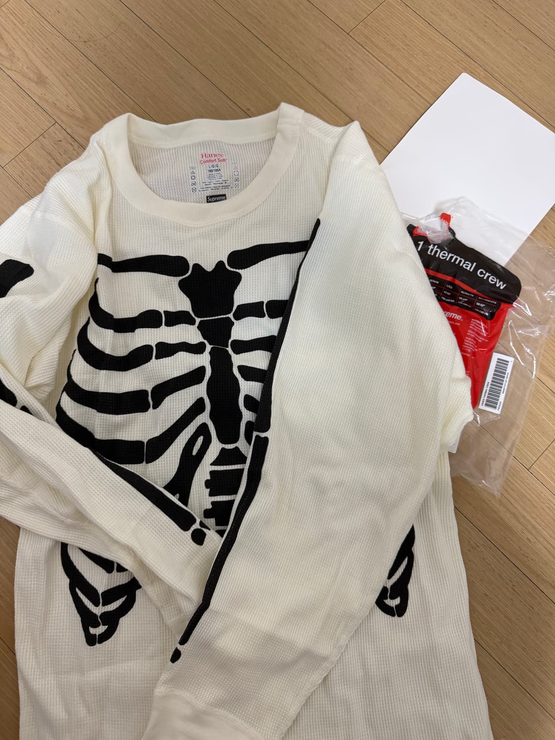 슈프림 헤인즈 본즈 써멀 네추럴 L 상품이미지2